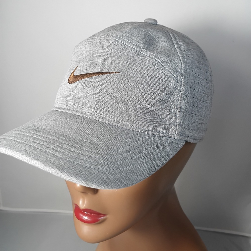 Nike Legacy91 Golf Hat Mens MISC Gray Dri-FIT Adjustable Swoosh Sport AJ5463-091 - Picture 2 of 9